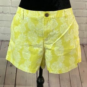 NWT Old Navy Gold Yellow Pineapple twill shorts 16